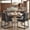 Dark Gray, variant on Chenille Upholstered Dining Chair, Channel Tufted Back, Thick Padded Seat, Black Metal Legs, Modern Kitchen & Dining Chair, Set of 2, Light Gray