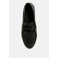 thumbnail image 6 of MERVA Chunky Chain Leather Loafers in black, 6 of 8