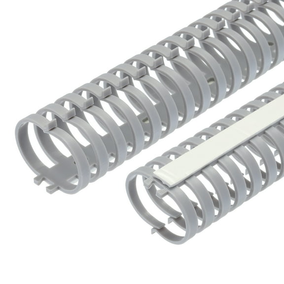Uxcell 2pcs 20" Cable Raceway 40mm Cord Cover Hider Cable Management with Self Adhesive, Buckle & Scale, Grey