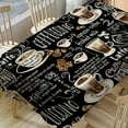 thumbnail image 2 of AUDeals Retro Coffee Pattern Tablecloth Vintage Dining Table Cover for Wedding, Kitchen & Home Decor Washable Rectangular Table Linen, 2 of 6