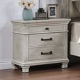 thumbnail image 2 of New Classic Furniture Silver Sands Wood 3-Drawer Nightstand in Gray, 2 of 8