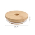 thumbnail image 4 of 8 piezas de tapas de bambú duraderas para tazas, frascos, latas de vidrio y vasos. Tapas de madera para botellas y vasos. Cubiertas de bambú con cierre hermético de goma (diámetro exterior 70 mm)., 4 of 7