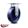thumbnail image 2 of 8 Inch Heavy Duty Top Plate Solid Poly Rigid Caster with Ball Bearing SCC, 2 of 2