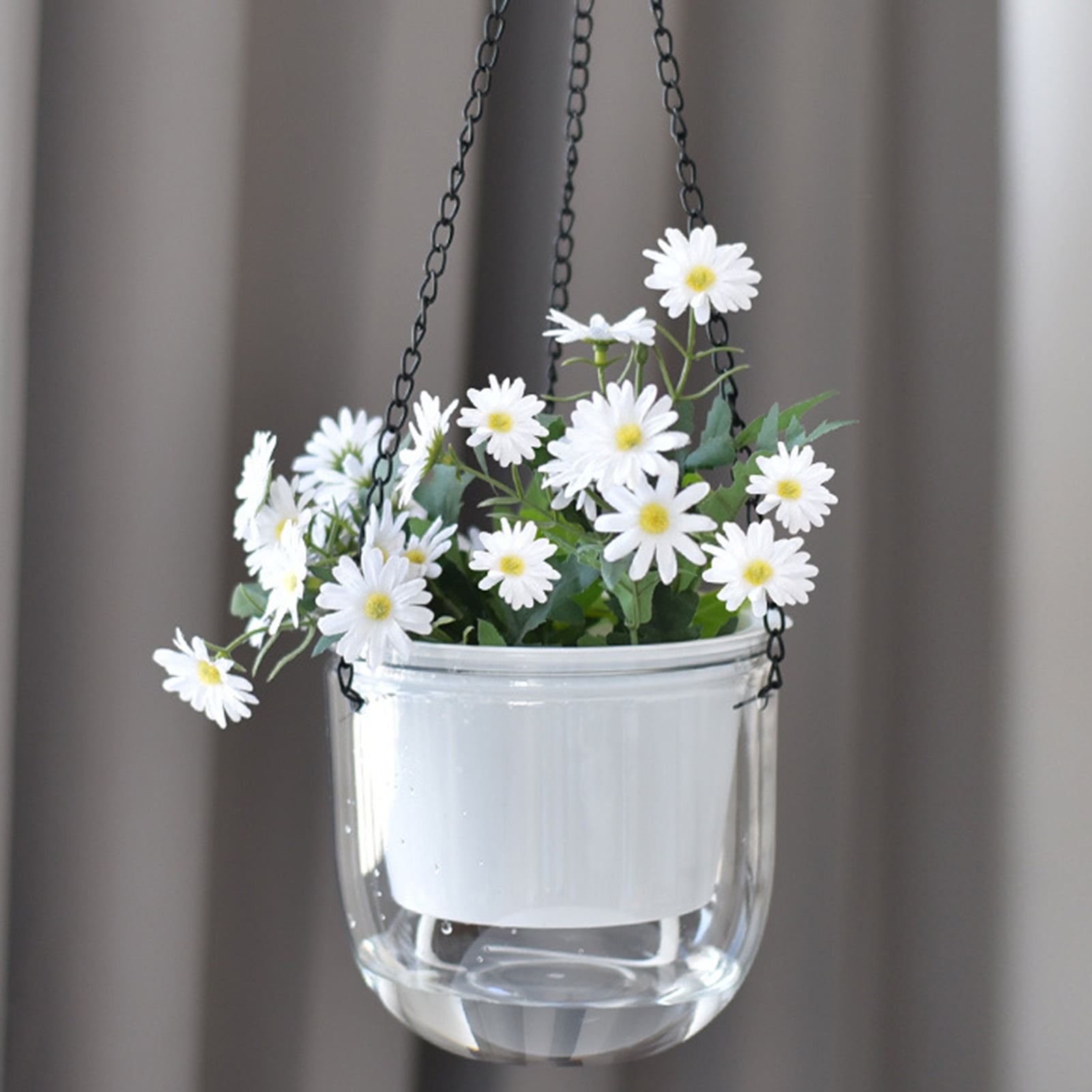 Automatic Watering Hanging Planters with Chain Indoor Outdoor, Hanging Basket Flower Plant Pot