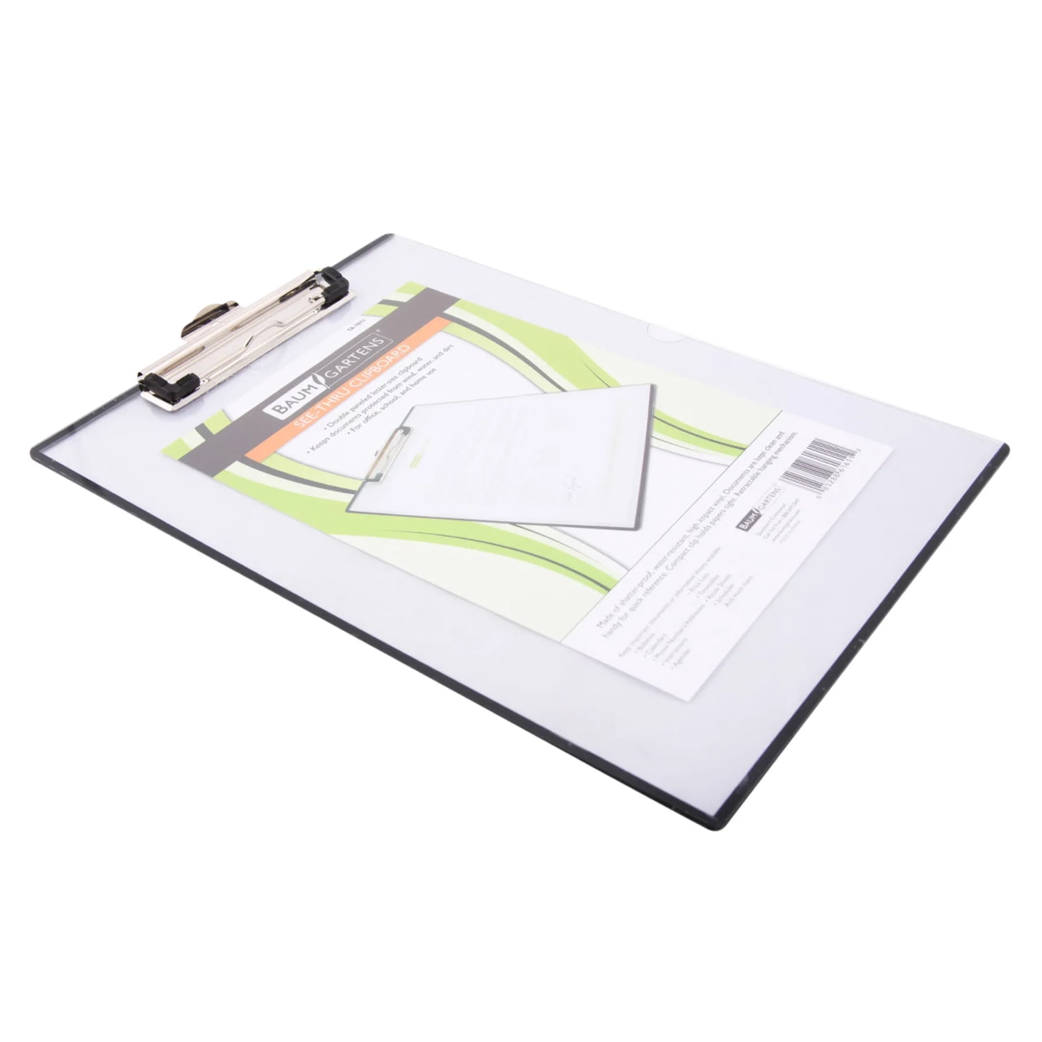 Mobile OPS Unbreakable Quick Reference Clipboard with Dry Eraseable Transparent Protective Cover, Clear, Pack of 2