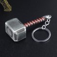 thumbnail image 4 of Thor Hammer 2 Pewter Key Ring Hammer keychain Thor's hammer alloy pendant, 4 of 4
