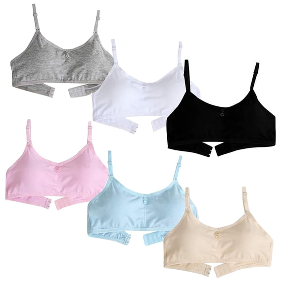Elastic Seamless Wireless Girls Padded Training Bras Breathable Cami Pull-On Design Sports Starter Bra for 10-16 Years