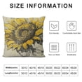 thumbnail image 6 of Nawypu Sunflower in Retro Style Throw Pillow Cover Isolated Grid Floral Sketch Nature Plant Pillow Case Square Cushion Decorative for Couch Bed Home,2 Pcs White, 6 of 6