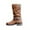 Brown, variant on OAVQHLG3B Women's Winter Warm Suede Rope Ethnic Wind Boots Low Heel Side Zipper Boots