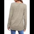 thumbnail image 4 of Camisas de Larga para Mujer, Cuello Redondo, Túnicas Casuales Albaricoque XL, 4 of 5