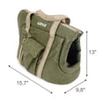 thumbnail image 3 of Small Pet Carrier for Small Dogs and Cats - Washable Semi-Open Pet Travel Tote Bag - Adjustable Strap Pet Carrier for Cat Travel Bag - 9.8 x 15.7 x 13 Inch - Sage, 3 of 7