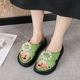 thumbnail image 2 of Utoimkio Wedge Sandals for Women Dressy Women's Summer Platform Sandals Open Toe Pearl Flower Shoes, 2 of 4