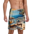 thumbnail image 2 of Sikiie Coastal Style Garden Villa Mens Pajama Shorts, Lightweight Lounge Pant with Pockets Soft Sleep Pj Shorts for MenLarge, 2 of 6