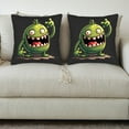 thumbnail image 3 of Set of 2 Throw Pillow Covers 18x18in - Cartoon Monster Design for Couch Bed Car - Fun & Whimsical Decorative Cushion Cases, 3 of 8