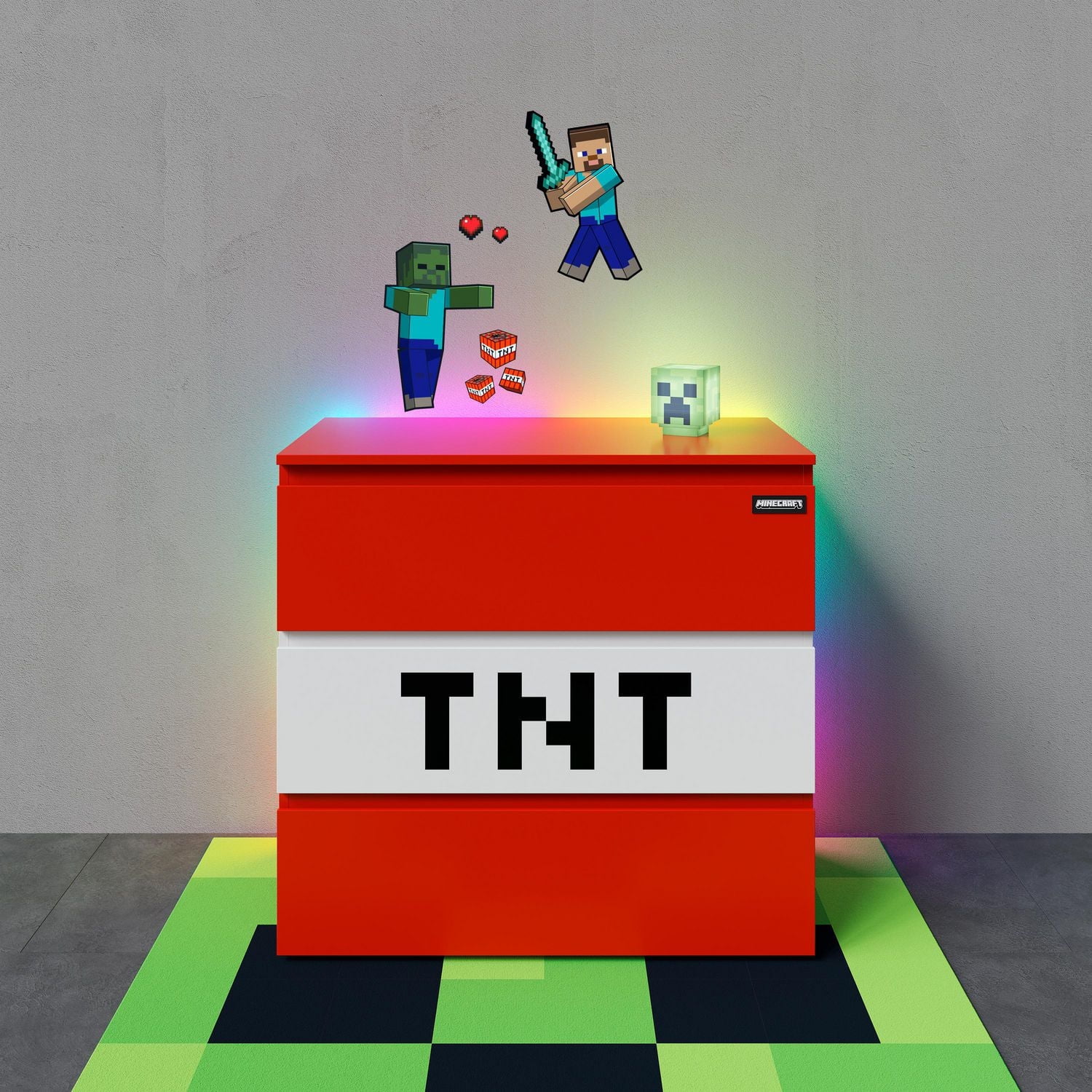 Commode à 3 tiroirs Minecraft, TNT