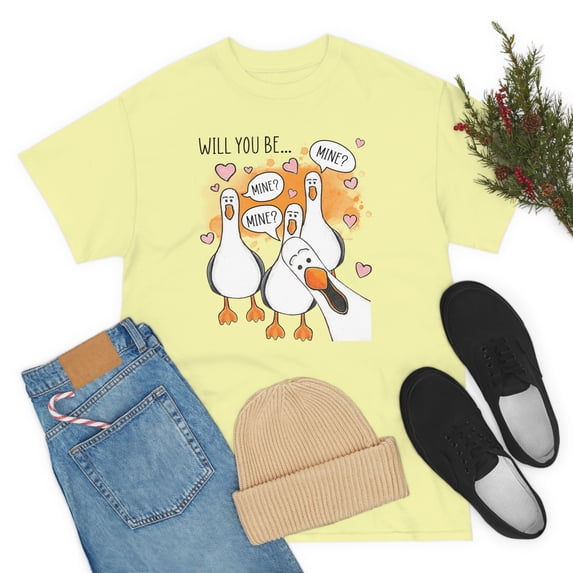 Familyloveshop LLC Will You Be Mine Shirt, Valentine Gift shirt, Funny Valentine, Cute Gift For Valentine, Women and Men T-Shirt