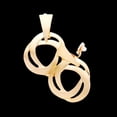 thumbnail image 3 of Clip on 1 3/4" matte gold swirl dangle earrings, 3 of 4