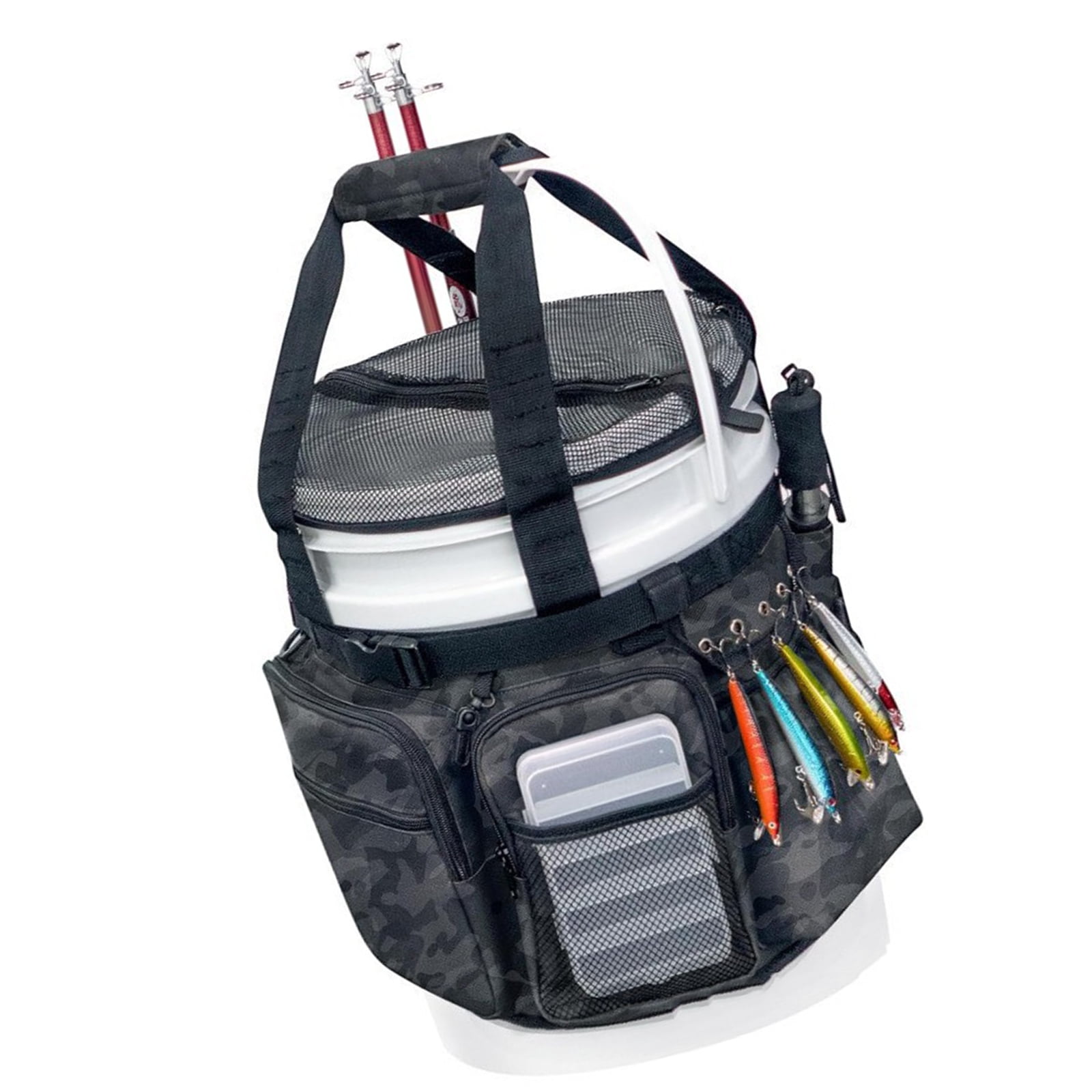 Heavy Type Fishing Equipment Organizers with Shoulder Straps Water Resistant Multiple Pocket for Tackle Accessories
