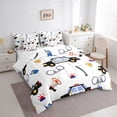 thumbnail image 3 of Castle Fairy Police Car Twin Bedding Sets 7-Piece for Kids Teens Children,Car Theme Bedding Comforter Set Microfiber,Cartoon Car Breathable Sheet Sets,Ultra Soft Home Decor,Reversible, 3 of 8
