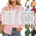 thumbnail image 3 of Ynynloco Women's 100%Cotton Hoodie Long Sleeve Jacket Button Drawstring Blouse Tops Casual Fall Winter Shirts, 3 of 7