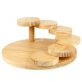 thumbnail image 1 of Shisuyan 1pc Large Wood Serving Tray Rotating Steps Meat Plate Japanese Sushi Dish, 1 of 8