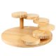 thumbnail image 1 of Bandeja grande de madera para servir, giratoria, con escalones, ideal para carnes o sushi japonés., 1 of 8