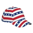 thumbnail image 3 of Naloa Original Classic Low Profile Hat Men Women Baseball Cap Dad Hat Adjustable Unconstructed American Patriotic Stars And Stripes Print Cap, 3 of 9