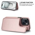 thumbnail image 6 of Detachable Wallet Case for iPhone 15 RFID Blocking Card Slots Holder Premium PU Leather Magnetic Kickstand Shockproof Removable Flip Protective Cover 6.1 inch, Rosegold, 6 of 11