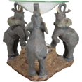 thumbnail image 2 of Ebros Trio African Savanna Elephants Trumpeting Oil Warmer Statue Wax Tart Burner Aroma Scent Diffuser Resin Safari Themed Decorative Figurine, 2 of 5