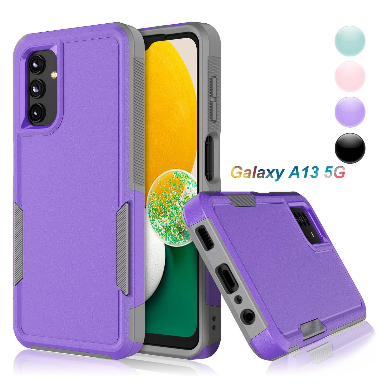 Njjex for Samsung Galaxy A13 5G Case, Galaxy A13 Case Dual Layer Rubber