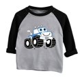 thumbnail image 4 of Ruyang Toddler Girls Boys Long Sleeve Shirts Cartoon Car Printed Kids Raglan Tees Crewneck Pullover Spring Fall Casual Outfits, 4 of 4