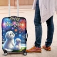 thumbnail image 4 of Happy New Year Maltese Family Cheer Winter Midnight Firework Travel Luggage Cover Maltese Dog Lover Gifts Idea Suitcase Dust Protective Decor - 02025, 4 of 5