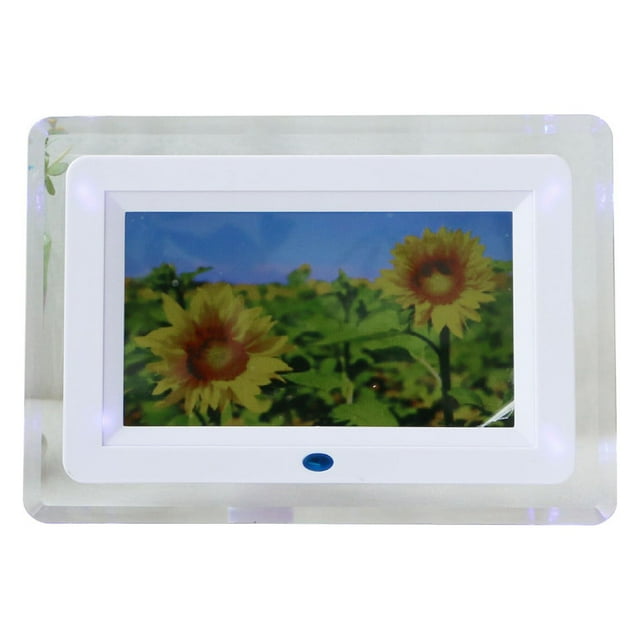 COM1950s Digital Photo Frame, Digital Photo Album, 7 Inch Digital Electronic Photo Frame Led Acrylic Photo Album Video Loop Playback, Built-In Clock and Calendar, Lcd Digital Photo Frame