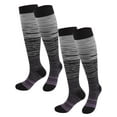 thumbnail image 2 of Gustave Plus Size Compression Socks for Women Men 2 Pairs Wide Calf Knee High Support Stockings Circulation Socks for Nurses, Pregnancy, Athletic, Running, Travel, 2 of 8