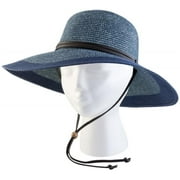 Sloggers 442GB Womens Wide Brim Hat, Grey & Blue