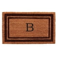 thumbnail image 1 of Calloway Mills 152982436B 24 x 36 in. Brown Border Monogram Rectangular Doormat, Natural - Letter B, 1 of 1