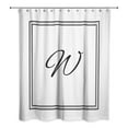 thumbnail image 2 of Creative Products Classic White Monogrammed Shower Curtain - W, 2 of 7
