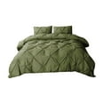 thumbnail image 2 of Uutvmp Pinch Pleated Duvet Cover Set, Queen Size Pintuck Bedding Set, Soft Pintuck Tufted Comforter Cover with 2 Pillow Shams Luxury Microfiber Quilt Cover Solid Breathable Zipper, 3 Pieces, 2 of 6