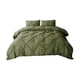 thumbnail image 2 of 3 Piezas de Cubrecama, Funda de Almohada de Color Sólido, Queen, Verde, 2 of 6