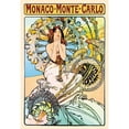 thumbnail image 3 of Mucha, Alphonse 11x14 Black Modern Framed Museum Art Print Titled - Monaco - Monte Carlo, 3 of 5
