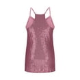 thumbnail image 6 of Hvot&aat Women Sexy Sequin Tank Tops Sparkle Glitter Cami Sleeveless Solid Round-neck Blouse, 6 of 7