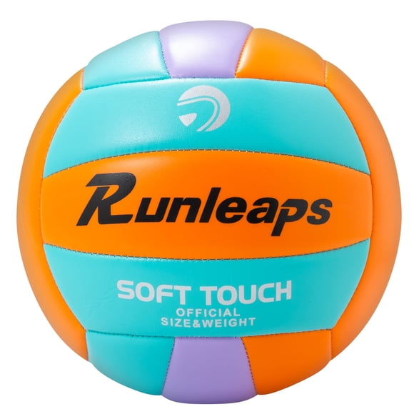 Pelota de poliuretano, suave e impermeable, tamaño 5, 21 cm, para voleibol Runleaps