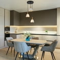 thumbnail image 6 of LNC Modern 3-Light Pendant Chandelier with White and Golds, Adjustable Hanging Fixture, 6 of 15