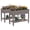 Gray-33.7"H, variant on Bifanuo Durable Resin Raised Garden Bed, Plant Stand with Lockable Wheels for Flowers, Vegetables,Herbs- Perfect for Backyard, Patio, and Balcony(Gray)