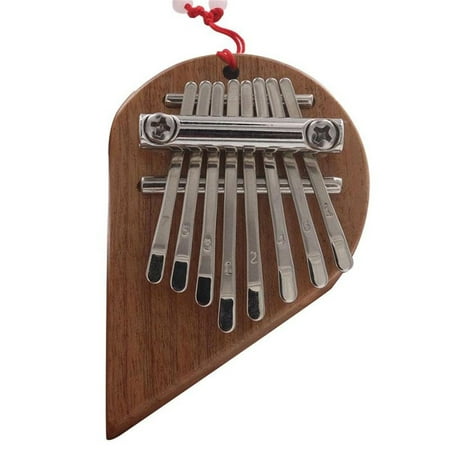

Pinky Piano 8 Key Mini Kalimba Solid Wood Half Heart Portable Finger Piano Marimba Pendant Gift Music Good Accessories Heart Right