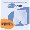 Wearever Men's Incontinence Underwear Washable Bladder Control Boxer