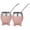 Pink, variant on 2 Pcs Stainless Steel Mate Cup Set, 6.1 oz/180 ml, Wide & Narrow Mouth Options, Rubber Grip Body, Steel Drinking Straws, Silver Trim, For Traditional Mate Tea