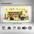 thumbnail image 6 of LUUFILx School Bus Banner Backdrop for Kids Party Decorations Classroom Background Photography Props Birthday Decors Event Supplies Playroom, 6 of 7