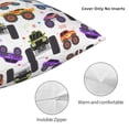thumbnail image 3 of Pofeuu Cartoon Monster Trucks1 Print Double-sided plush pillowcase Square Throw Pillow Covers Pillows Cover for Living Room Bedroom Sofa Couch Cushion Cover（No pillow core）-24"x24", 3 of 7