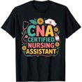 thumbnail image 2 of 100% Cotton CNA Certified Nursing Assistant Floral Nurse Life Healthcare T-Shirt, 2 of 5